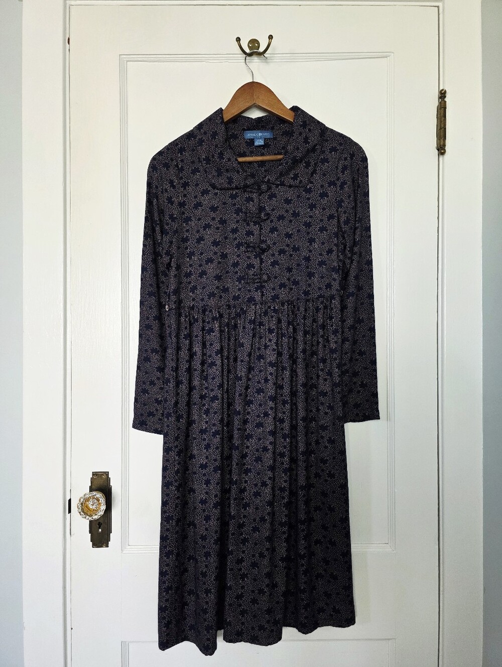 April Cornell Floral Midi-Dress – Size XXS – Indigo Blue - Picture 2 of 8